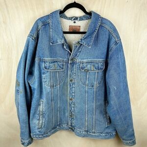 Vintage 90's Lee‎ Jeans Denim Fleece-Lined Work Jacket – Men's XXL